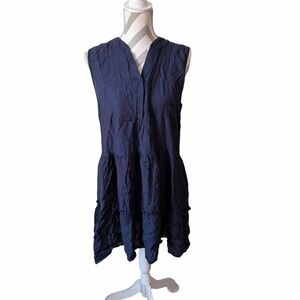 Navy Tiered Dress